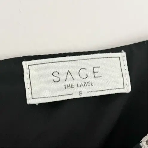 Sage The Label Spaghetti Strap Ruffle Foral V Neck Midi Dress Grey Size Small