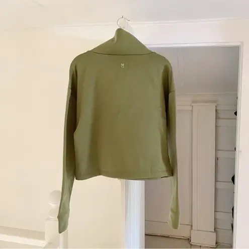 Dudley Stephens Dunning Quarter Zip Pullover in Power Stretch Army Green M $158 Size M