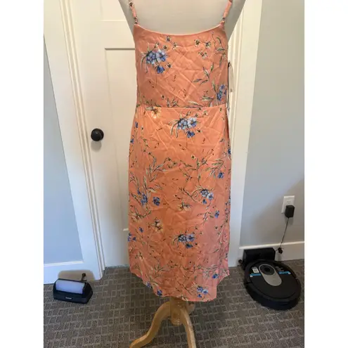 Ali & Jay Los Angeles Midi Dress Women's M Pink Blue Floral Button Front nwt