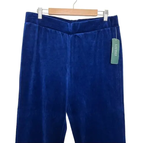 Ralph Lauren  LRL blue pull on velvet lounge straight sweatpants large NEW