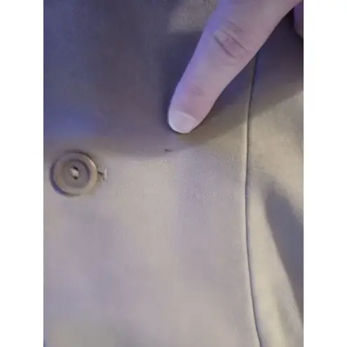 Alfani womens tan 3 button faux suede blazer jacket size 10