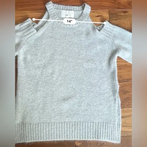 J.O.A. Cold Shoulder Gray Sweater