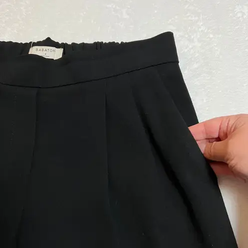 Babaton Cohen Pleat Front Crop Pants Size 4 Mid Rise Pull On Straight Leg Office