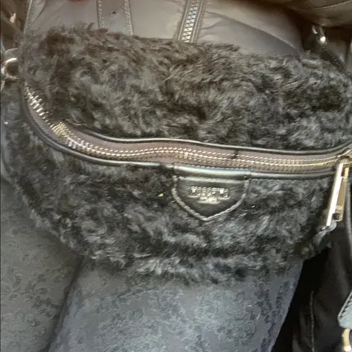 Moschino Authentic Fur/Leather zip belt bag