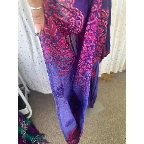 Ocean Queen Hawaii Adjustable Self Tie Straps Baggy Jumper Jumpsuit One Size Purple Size undefined