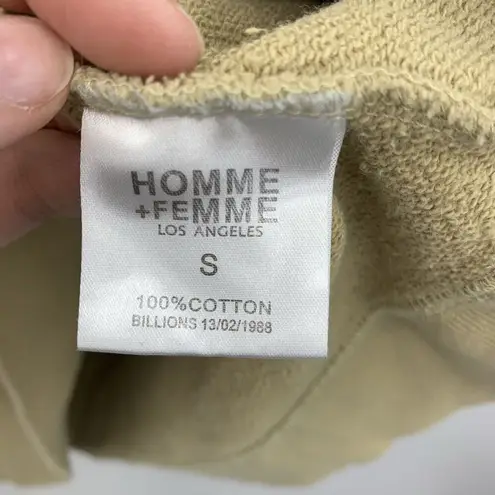 HOMME + FEMME HFLA Size S Sweatshirt Hockey Style Women’s Asia Streetwear Beige Tan