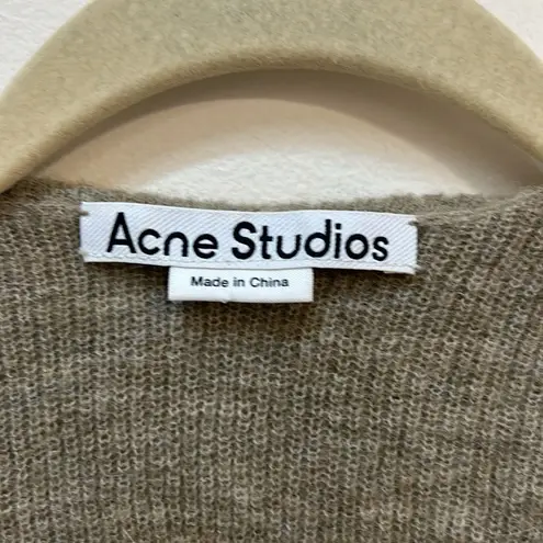 Acne Studios Acne Kalix Knit Cardigan Beige Collared Wool Small Parisian Capsule Sailor