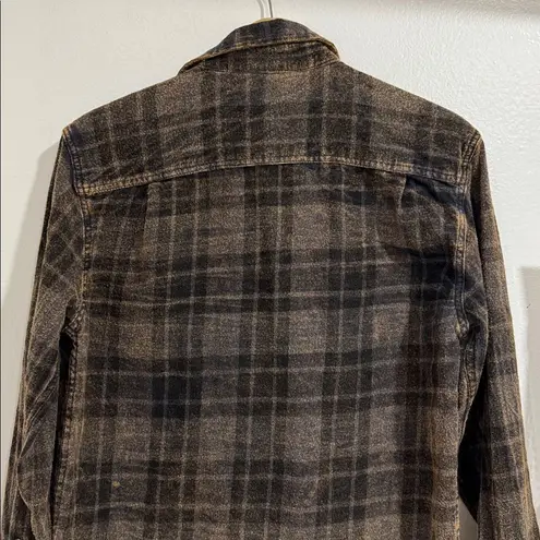 Urban Renewal  Black and Brown Plaid Shirt