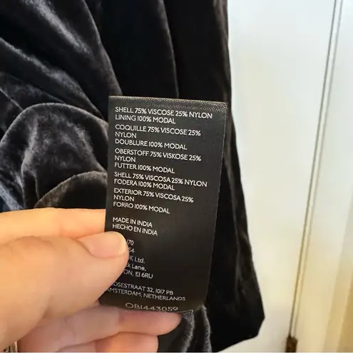 Anthropologie  Somerset Velvet Maxi Dress Womens Small Black