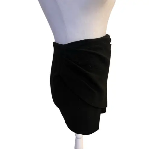 Ba&sh Black Wrap Mini Skirt Cocktail