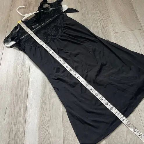 Vintage Y2K Top lace mock neck womens Black (small) romantic gothic whimsigoth