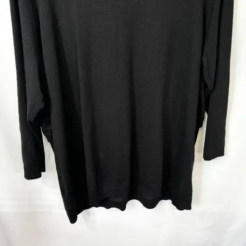 August Silk Plus Size 1X Sweater Black Silk Lace Faux Set Career Office 1368