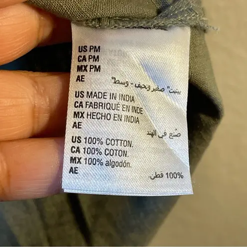 Karen Scott Casual Olive Green Shirt Dress SZ:MP