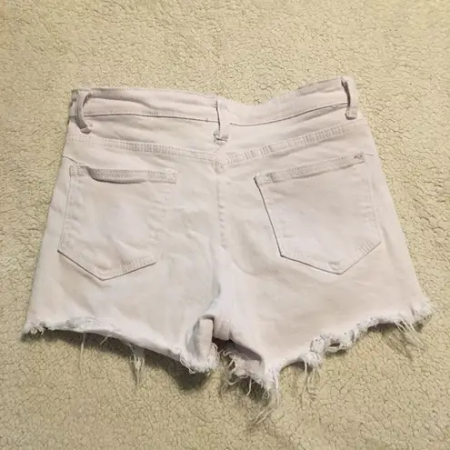 Runway Paris pearl embellished distressed shorts S White