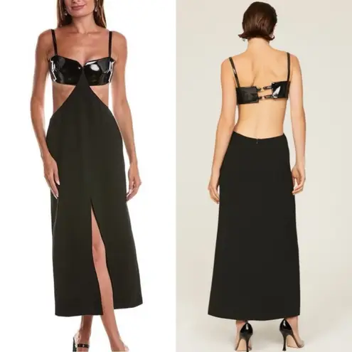 Alexis Marsella Square Neck Cutout Midi Dress Black Size M