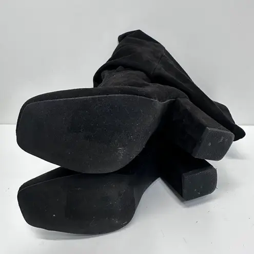 None Over the Knee Boots Womens Square Toe Block Heel Size 6 - Image 9