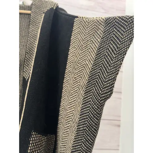 Cocogio Sweater Cardigan Open Hoodie Women Black Wool Blend Made In Italy Wool Size 0