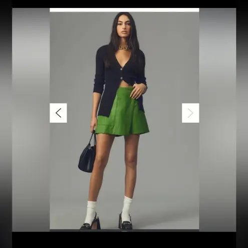 BEATRICE Italia Genuine Leather Shorts – Kelly Green | Size 8 (L) | NWT