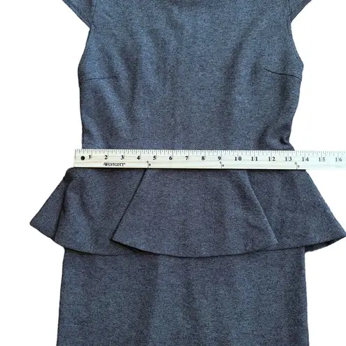 Alice + Olivia  Gray Peplum Sheath Bodycon Dress " Victoria Employed" Size 6