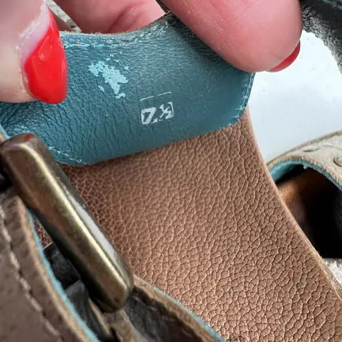 Roan By Bed Stu Women's Size 7.5 Martina Leather Sandals in Alkaline Epica Gray