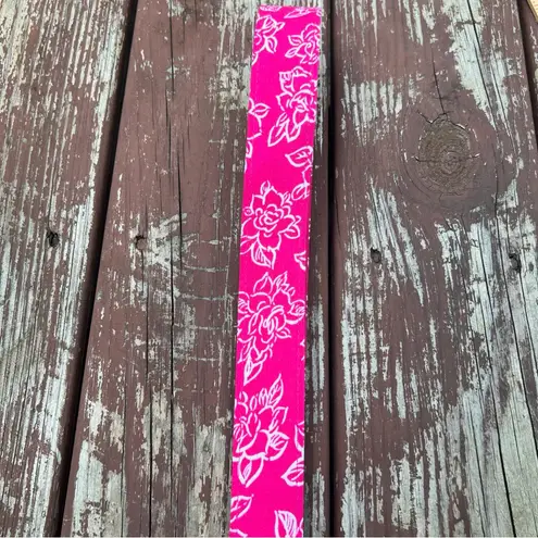 Women’s Coquettecore Feminine Casual Barbiecore Pink Floral 5 Hole Belt|34