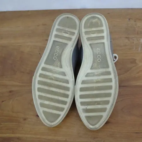 Ecco Portuguese Made Grey Leather Sneakers Size 10, EU 41