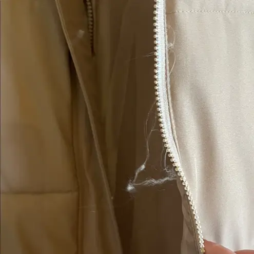 Elegant Beige Quilted Vest for Women Tan Size L