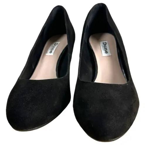 Dune London Black Suede Pumps Stiletto Heels Size 38 US 8