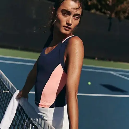 Free People Tempo Advantage Muscle Tank NWOT Blue