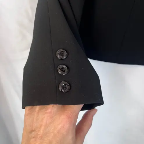 Tribal Basic Black Staple Single Breasted Blazer Jacket Office Work Career Sz 8