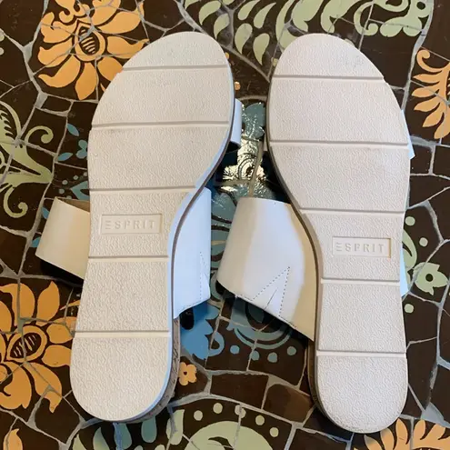 Esprit WHITE LEATHER SANDAL Sz: 9M
