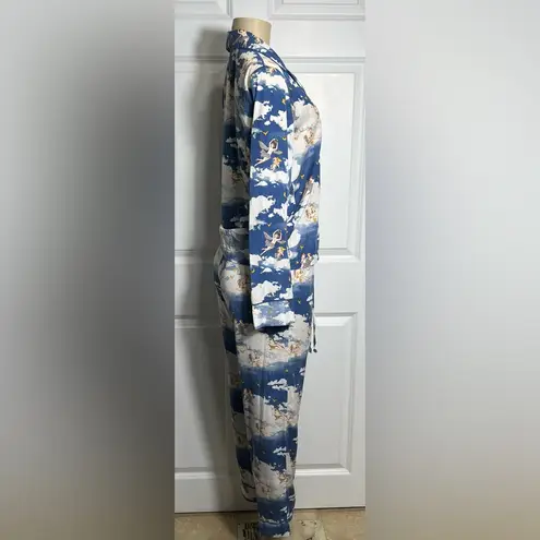 Reformation  Angel Clouds Heaven Cherub Whimsical Print Classic Pajama PJ Set