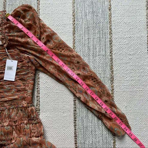 Ulla Johnson Rabia Horizon Brown Printed Silk Blend Maxi Gown Dress Women’s 2