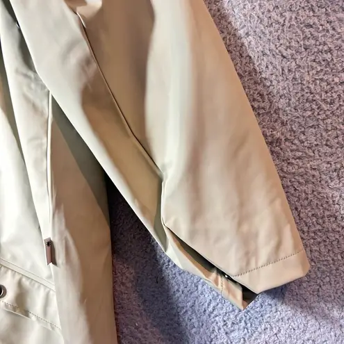 RAINS Jacket Unisex XL Cement Grey Long Hooded Ventilated Waterproof NEW Gray