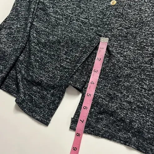 Coin 1804 LA top speckled dark grey 3/4 length sleeves cozy fall top back slit Gray Size 1X