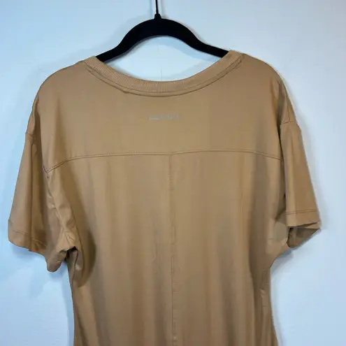 7 Diamonds Women's Core Tshirt Dress Tawny Tan Stretch Buttery Soft NEW Sz Large