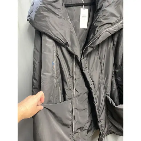 City Chic Puff Vibes Jacket Women's Large Black 100% Polyester Full Zip B73