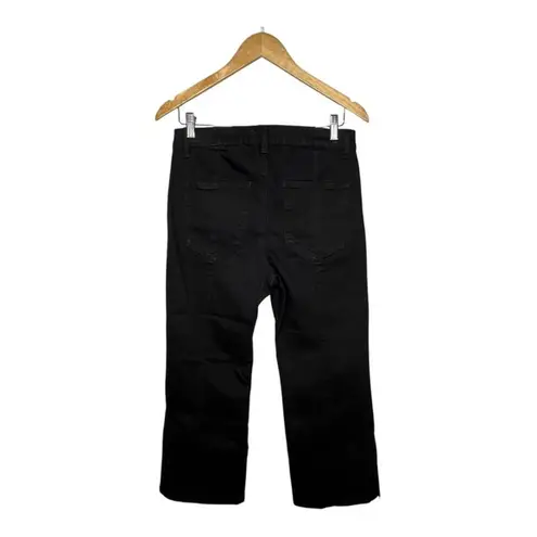 FOR THE REPUBLIC Wide Leg Jeans High Rise Zipper Ankle Black Women Size 8