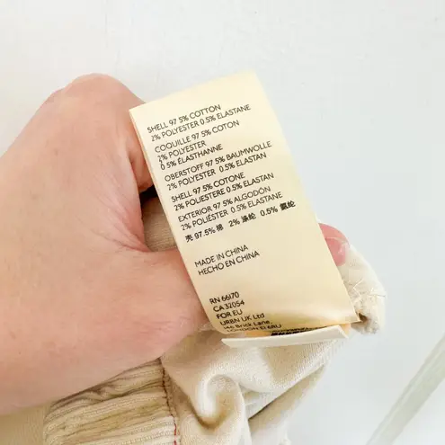 Pilcro | Ultra High-Rise Pull-On Stretch Slim Fit Corduroy Jeans Cream Medium