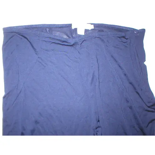 NWT New Womens XL Emanuel Ungaro Comfy Lounge Pants Silk Navy Blue Designer