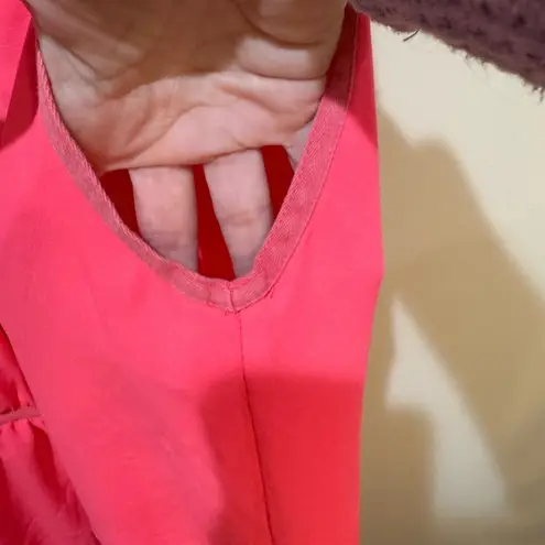 Wilfred Aritzia Sabine Hot Pink Mini Tie Dress sz M