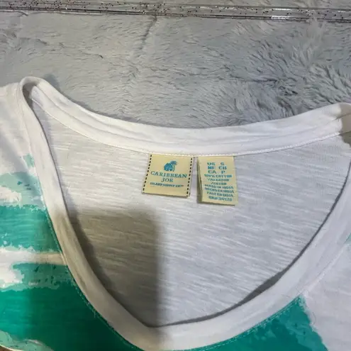 Caribbean Joe Multicolor Scenic 3/4 Sleeve Tee