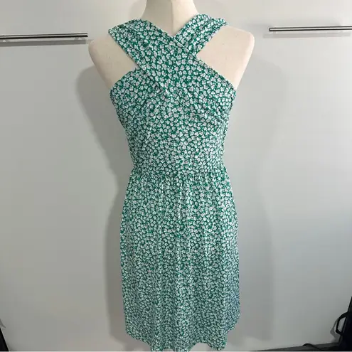 Kaileigh Size M Green Floral Tasha Knit Dress Casual Stretch Beach Coastal Comfy