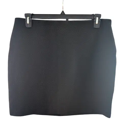 Daisy Fuentes Black Textured Stretch Pencil Skirt Size L