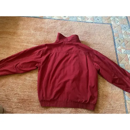 Vintage Destinations “Freightliner Jacket Bomber Men's Size L Red/ Beige Zip Red Size L