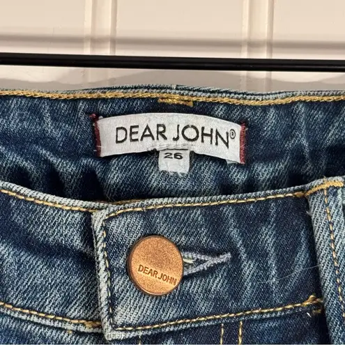 Dear John Distressed High-Waisted Bootcut Medium Wash Women’s Denim Jeans Sz 26
