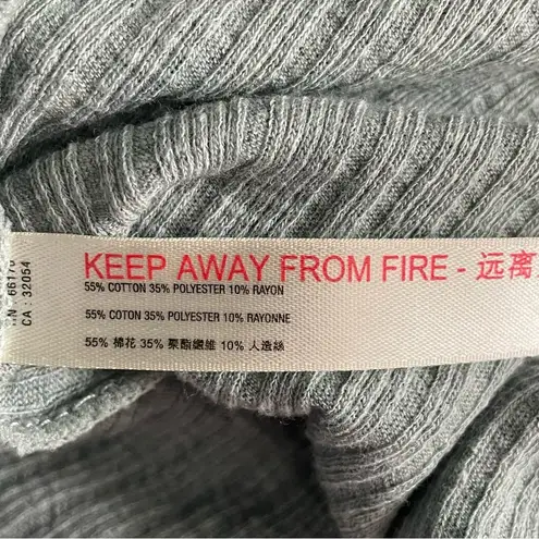 FP Beach Free People Beach Sage Green Ribbed Babydoll Tunic/Dress