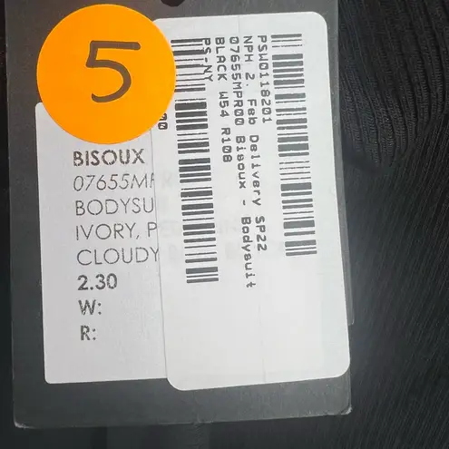 n:philanthropy Black Tie Front Knit Bodysuit Size Small New