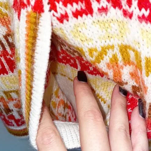 Galvin Knits Patterned 100% Alpaca Wool Pullover Button Hoodies Size M