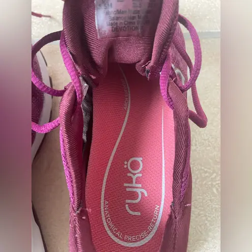 Ryka Devotion X Walking Sneaker, purple fig mesh fabric; size 5.5